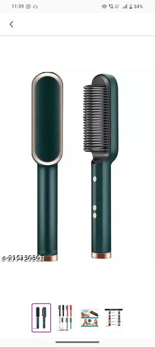 Hair comb straightener electric 2in1